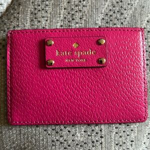 Hot pink Kate Spade credit card wallet
